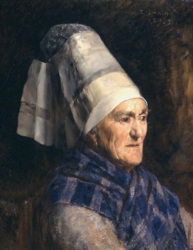 Madre Duchemin indossa un pierrot a Villerville. 1893 - dal Saint, Cloud, museo Avelines